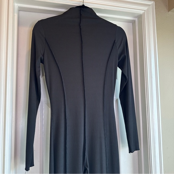 Black Ribbed Jumpsuit - Picture 4 of 8